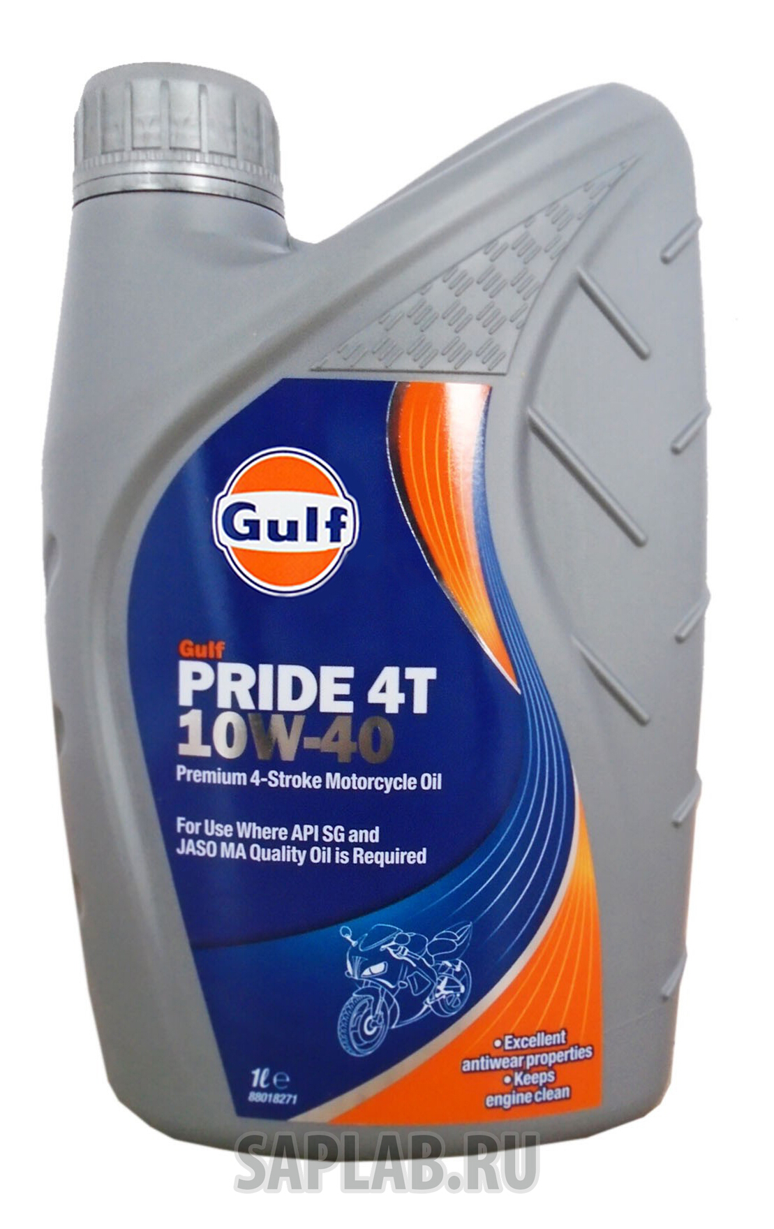 Купить GULF 130806301756 Моторное масло для 4-Такт двигателей GULF Pride 4T SAE 10W-40 (1л)