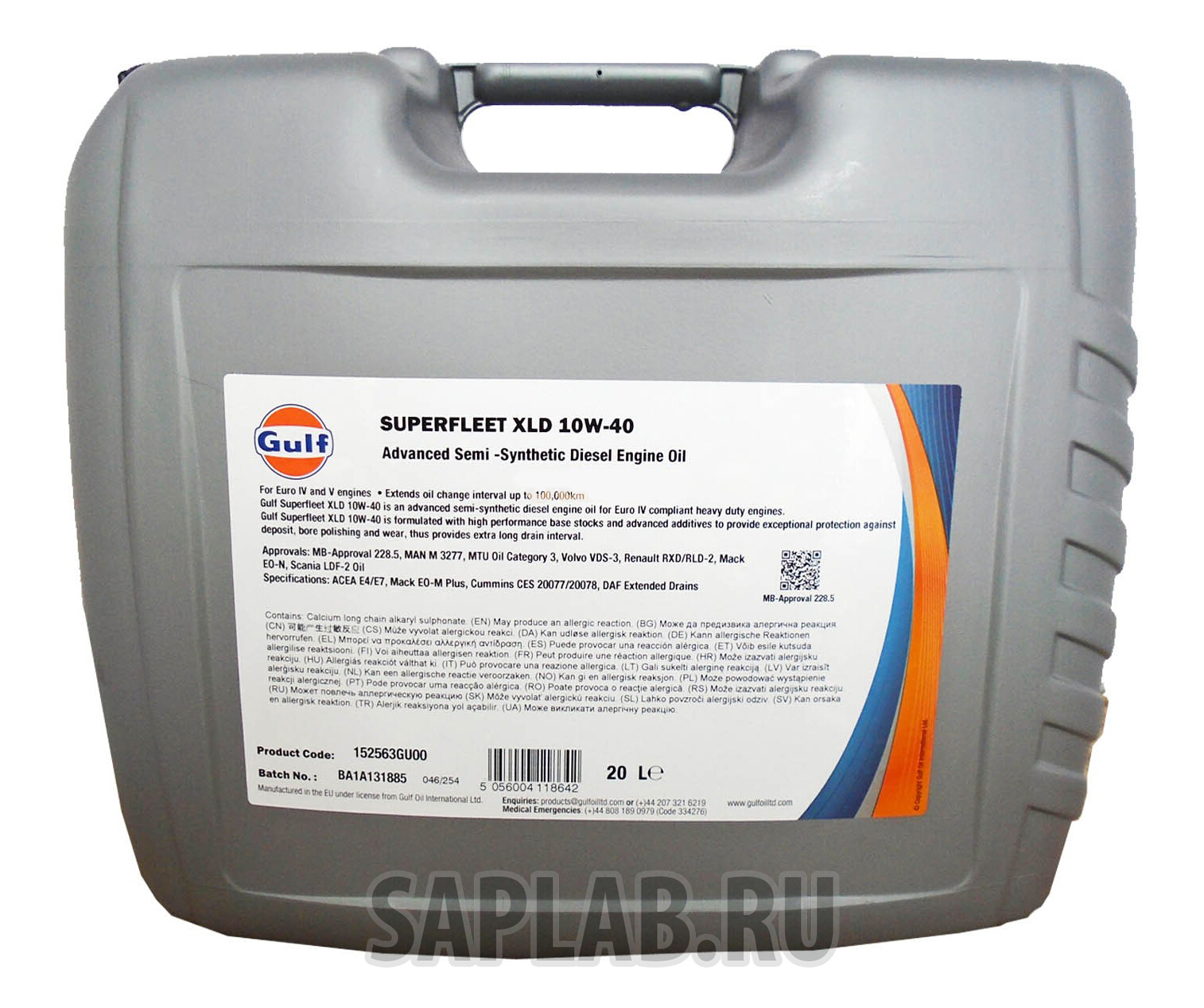 Купить GULF 152563GU00 Моторное масло Gulf Superfleet XLD SAE 10W-40 20л