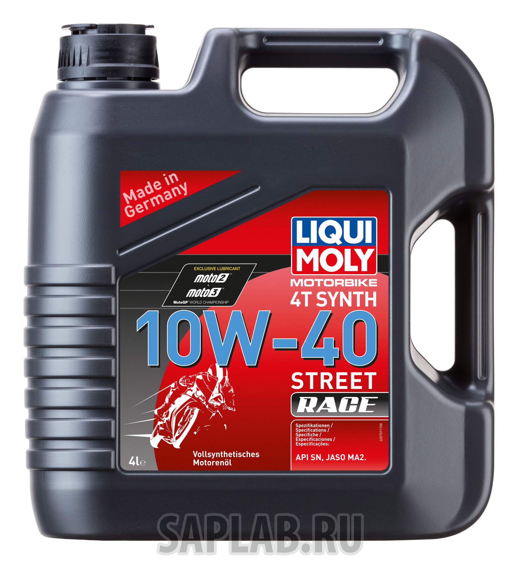 Купить LIQUI MOLY 20754 Масло моторное Liqui moly Motorbike 4T Synth Street Race 10W-40 4л