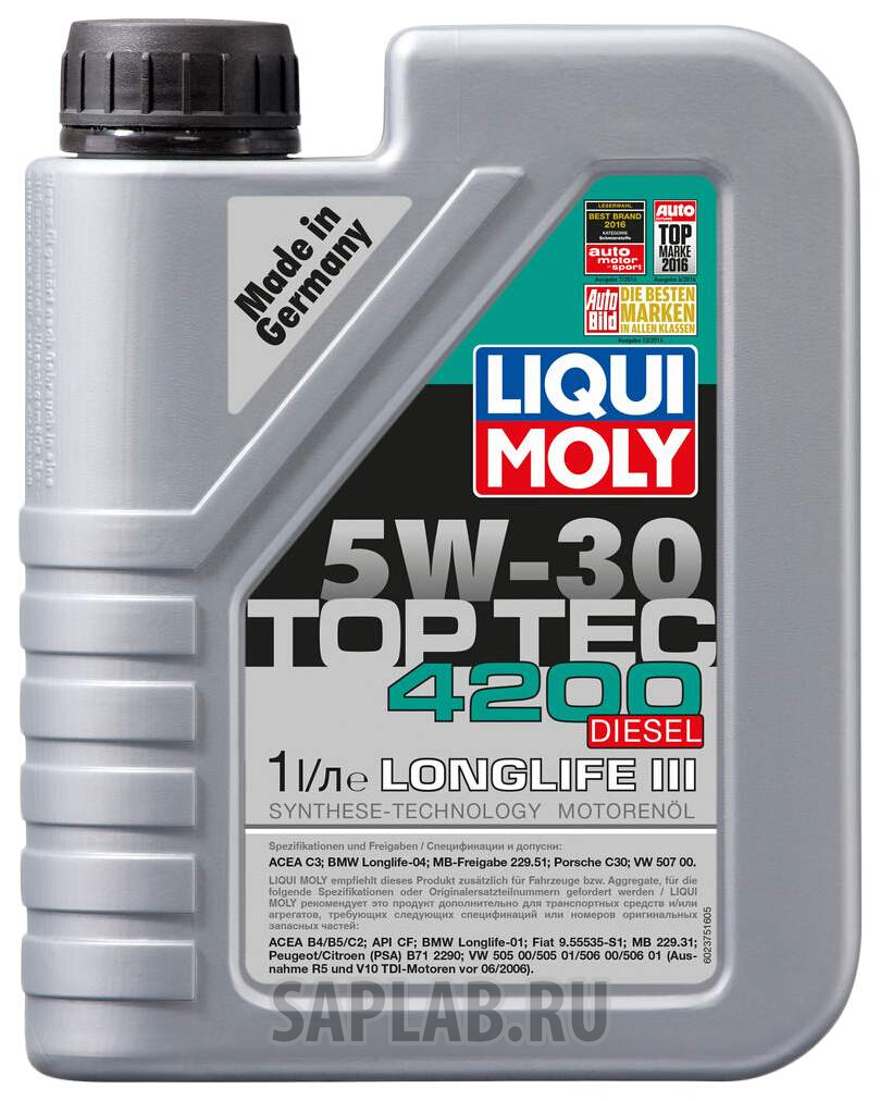 Купить LIQUI MOLY 2375 Моторное масло Liqui moly Top Tec 4200 Diesel 5w-30 1л