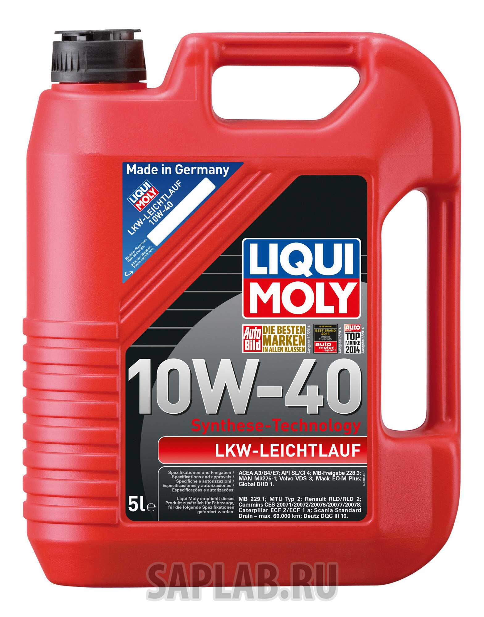 Купить LIQUI MOLY 8026 Моторное масло Liqui moly LKW-Leichtlauf-Motoroil Basic 10W-40 5л
