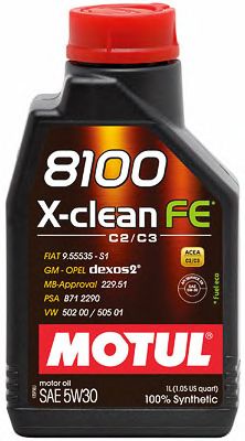 Купить MOTUL 104777 Моторное масло Motul 8100 X-clean FE 5w-30 5л