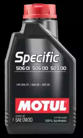 Купить MOTUL 106429 Моторное масло Motul Specific 506 01/506 00/503 00 SAE 0W-30 1л