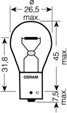 Купить OSRAM 7507 OSRAM PY21W Original 12V 21W,7507
