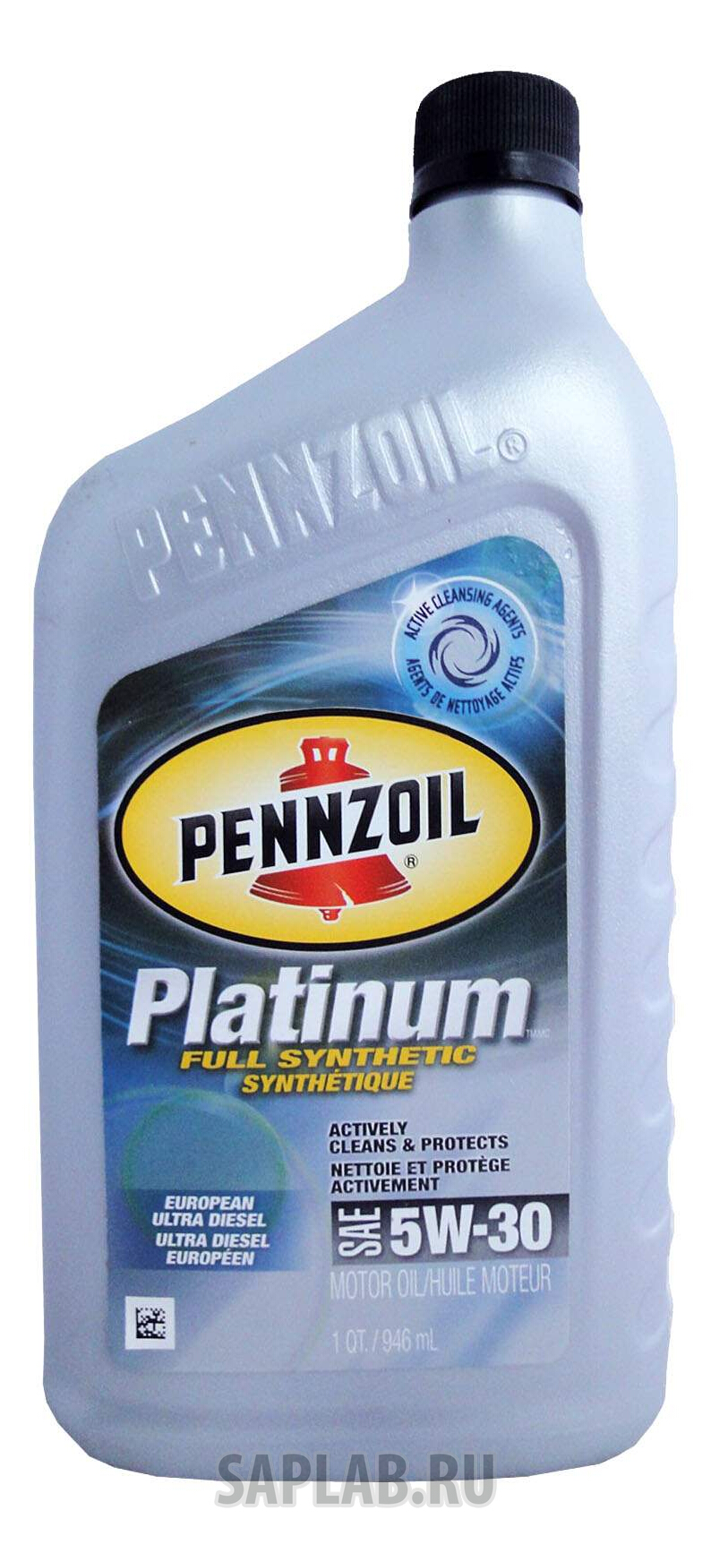 Купить PENNZOIL 550016921 Моторное масло Pennzoil Platinum European Ultra Diesel SAE 5W-30 0,946л