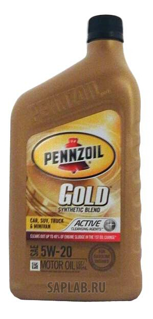 Купить PENNZOIL 550022696 Моторное масло Pennzoil Gold Synthetic Blend SAE 5W-20 0,946л