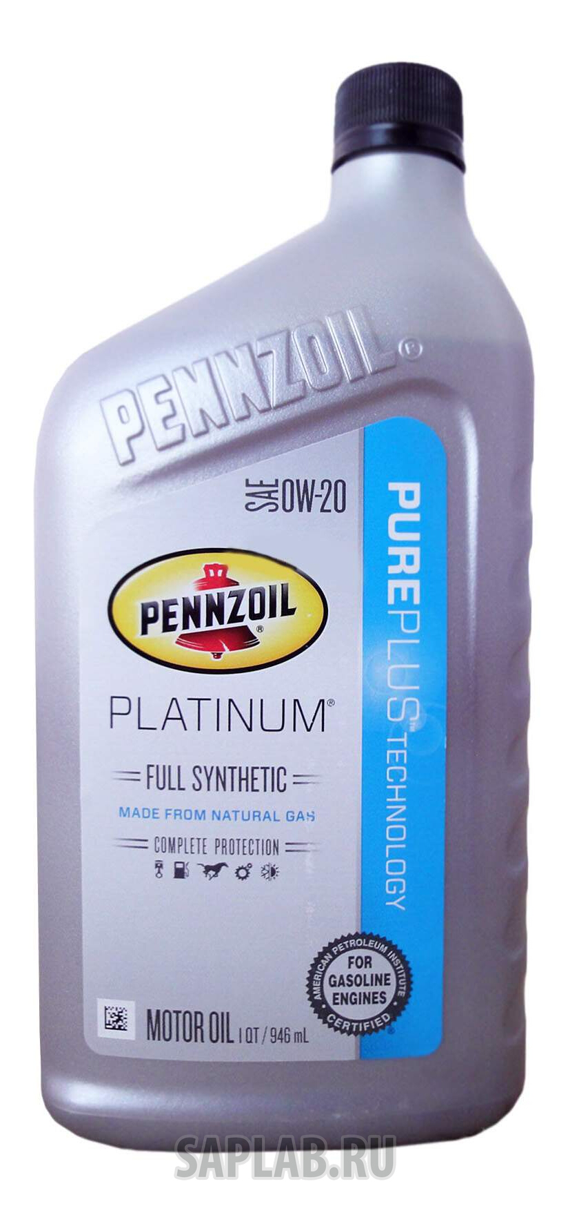 Купить PENNZOIL 550036541 Моторное масло Pennzoil Platinum 0w-20 0,946л