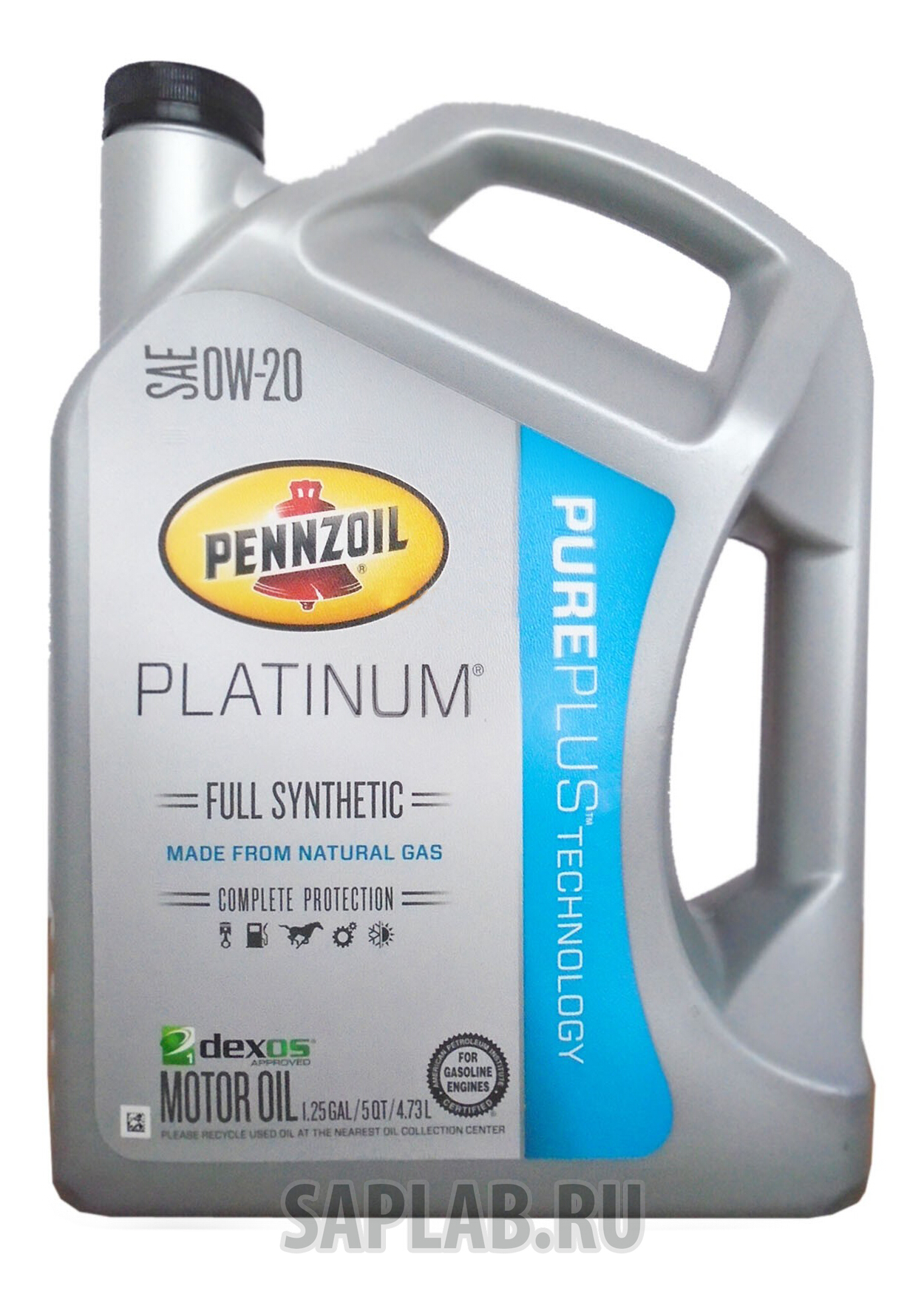 Купить PENNZOIL 550038111 Моторное масло Pennzoil Platinum 0w-20 4,73л
