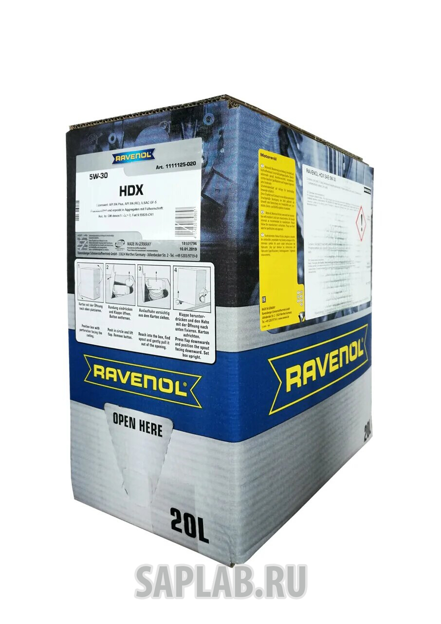 Купить RAVENOL 1111125B2001888 Моторное масло Ravenol HDX SAE 5W-30 20л