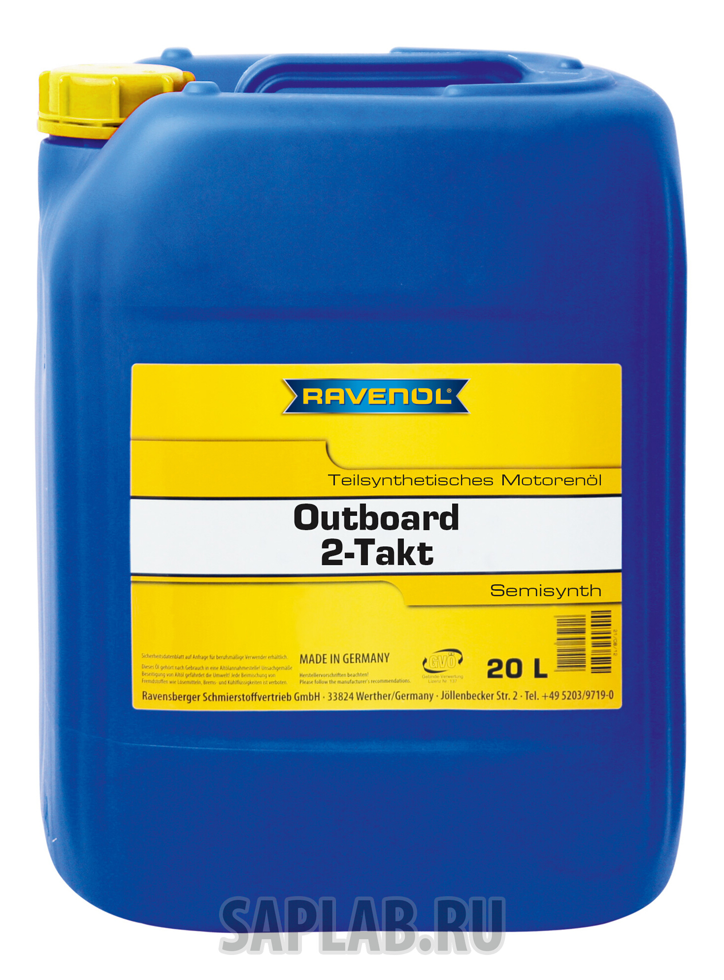 Купить RAVENOL 4014835728325 Моторное масло Ravenol Outboardoel 2T teilsynth 5W-30 20л
