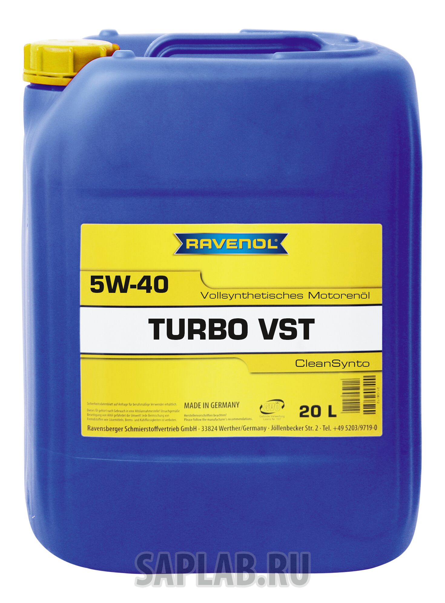 Купить RAVENOL 4014835798526 Моторное масло Ravenol VST SAE 5W-40 20л