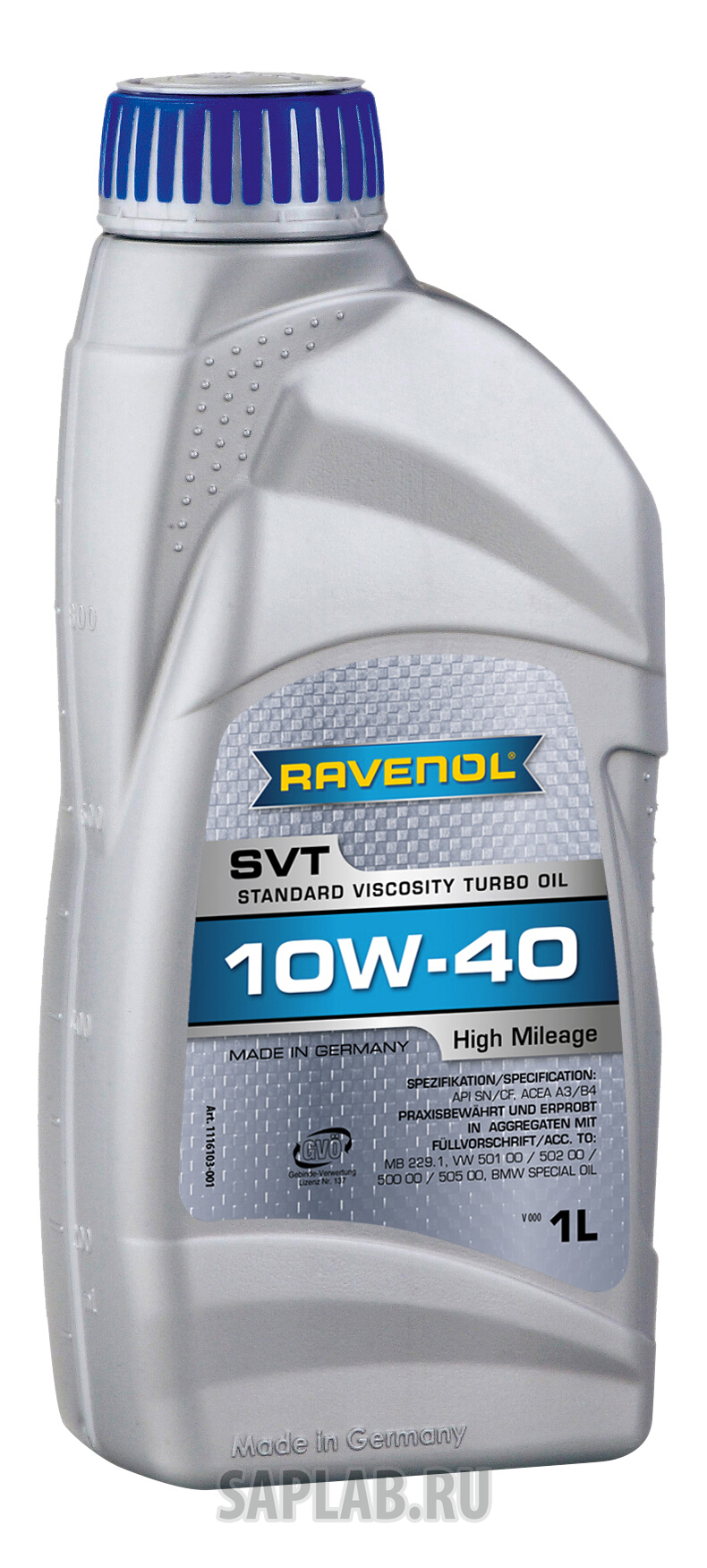 Купить RAVENOL 4014835802858 Моторное масло Ravenol SVT Stand Viscosity Turbo Oil SAE 10W-40 1л
