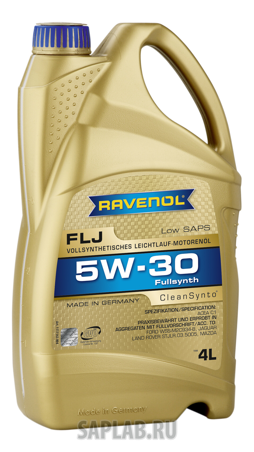 Купить RAVENOL 4014835808201 Моторное масло Ravenol FLJ SAE 5W-30 4л