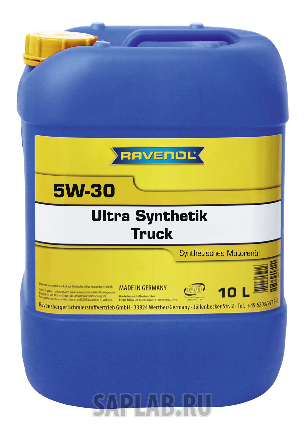 Купить RAVENOL 4014835847347 Моторное масло Ravenol Ultra Synthetik Truck SAE 5W-30 10л
