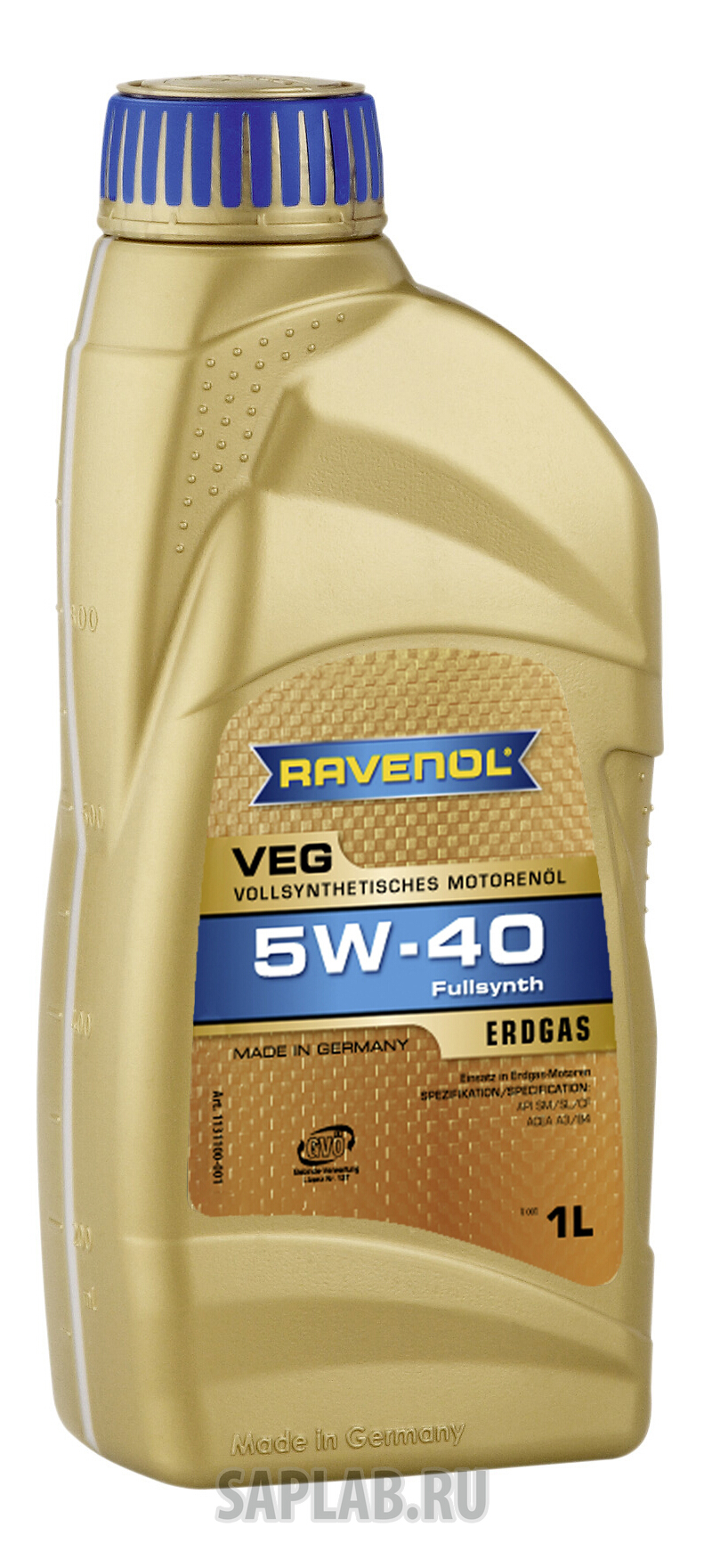 Купить RAVENOL 4014835848313 Моторное масло Ravenol VEG SAE 5W-40 1л