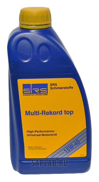 Купить SRS 7469 Моторное масло SRS Multi-Rekord top 15W-40 1л