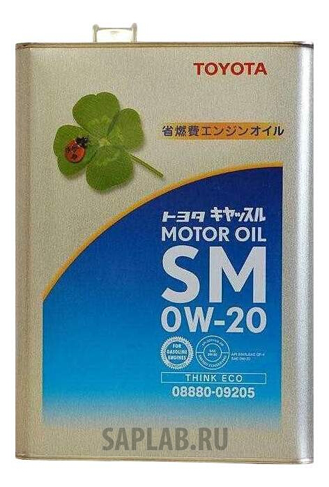 Купить TOYOTA V9210WA24 Моторное масло Toyota Castle Motor Oil SM 0W-20 4л