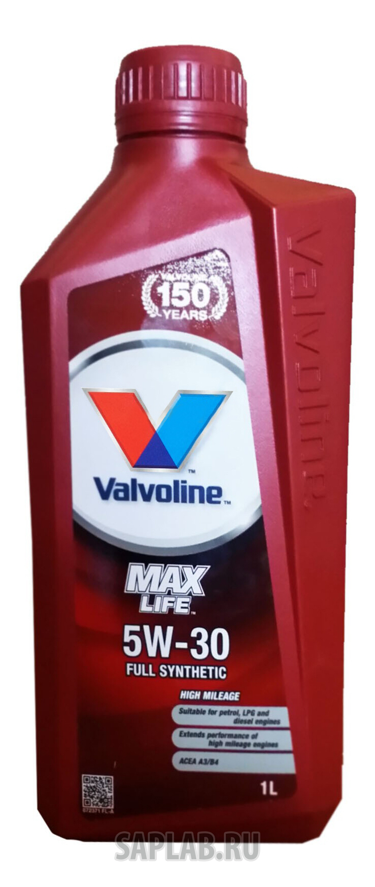 Купить VALVOLINE 872371 Моторное масло Valvoline Maxlife SAE 5W-30 1л