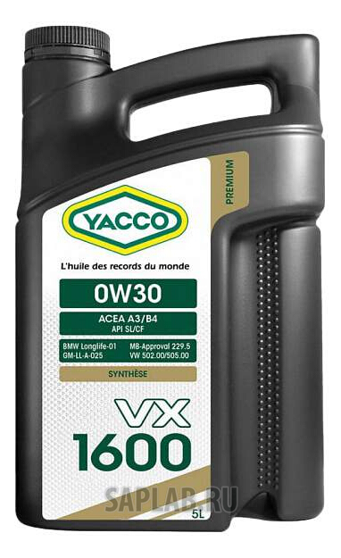 Купить YACCO 305022 YACCO VX 1600 0W-30 5л
