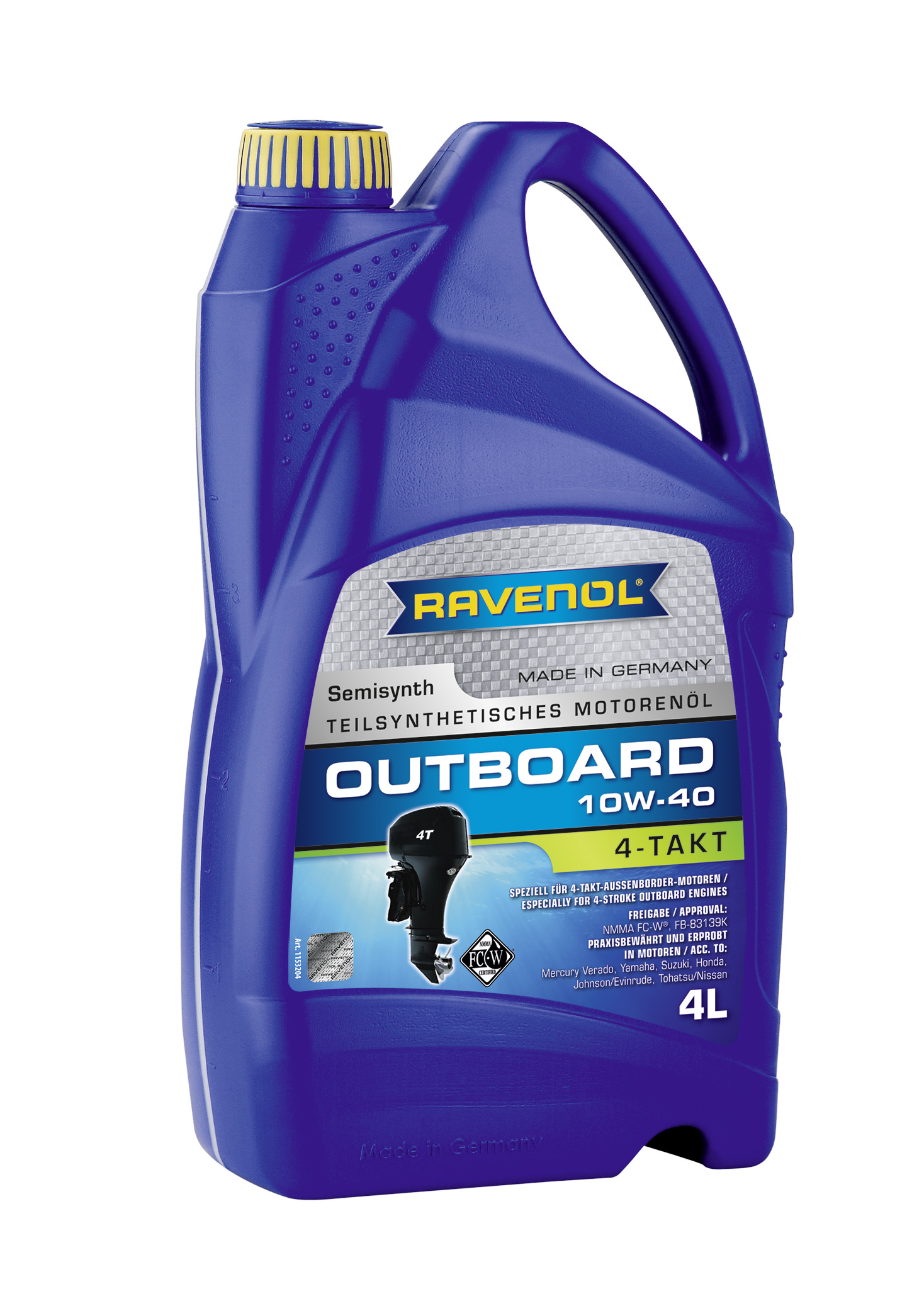 Купить RAVENOL 4014835729193 Моторное масло Ravenol Outboardoel 4T SAE 10W-40 4л