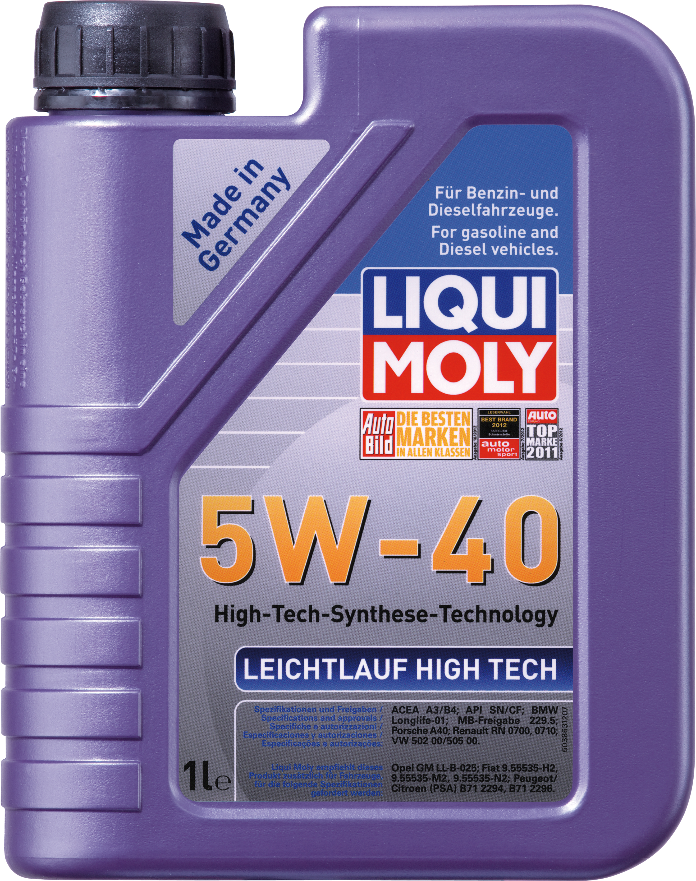 Купить LIQUI MOLY 3863 Моторное масло Liqui moly Leichtlauf High Tech 5w-40 1л