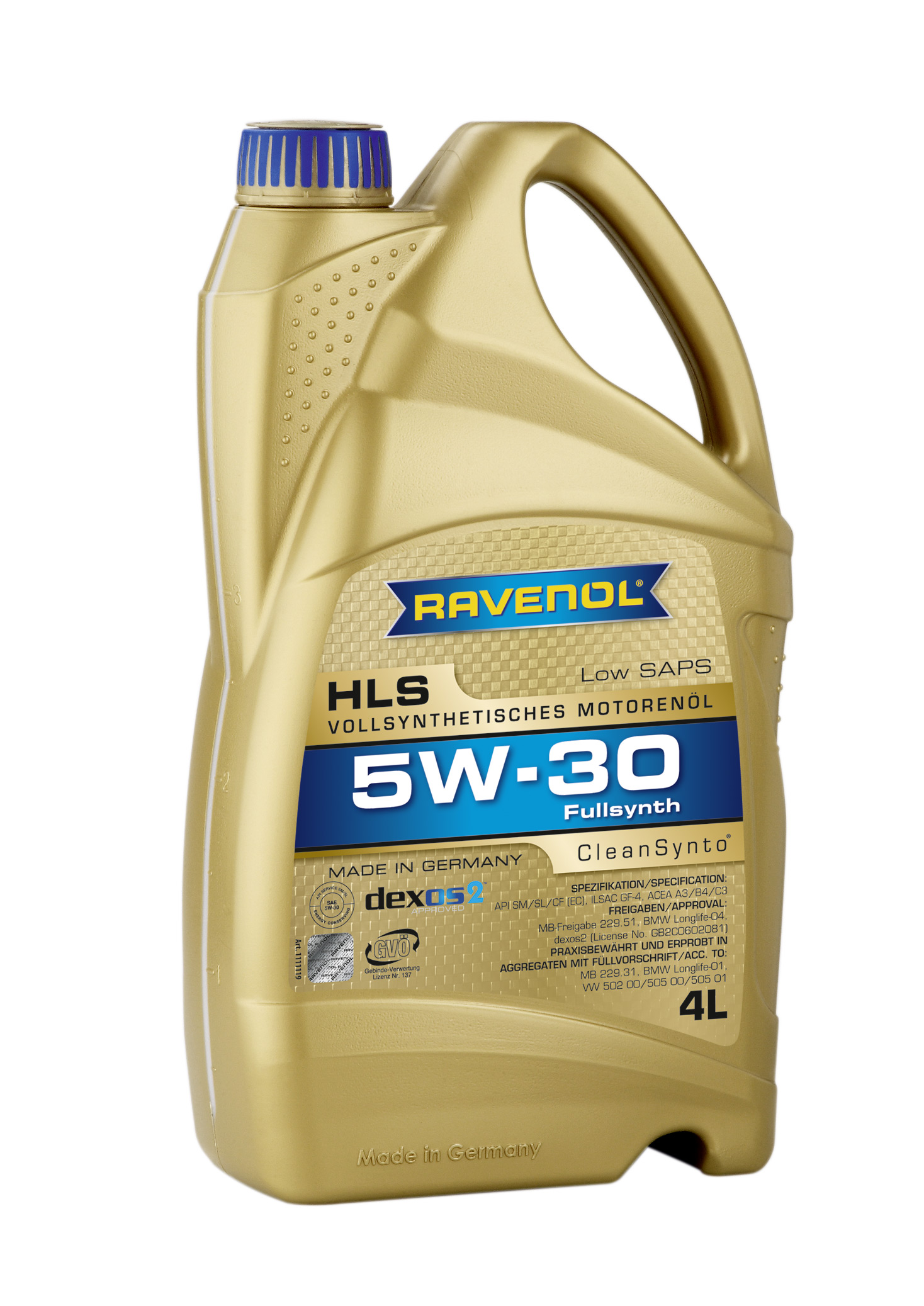 Купить RAVENOL 4014835723092 Моторное масло Ravenol HLS SAE 5W-30 4л