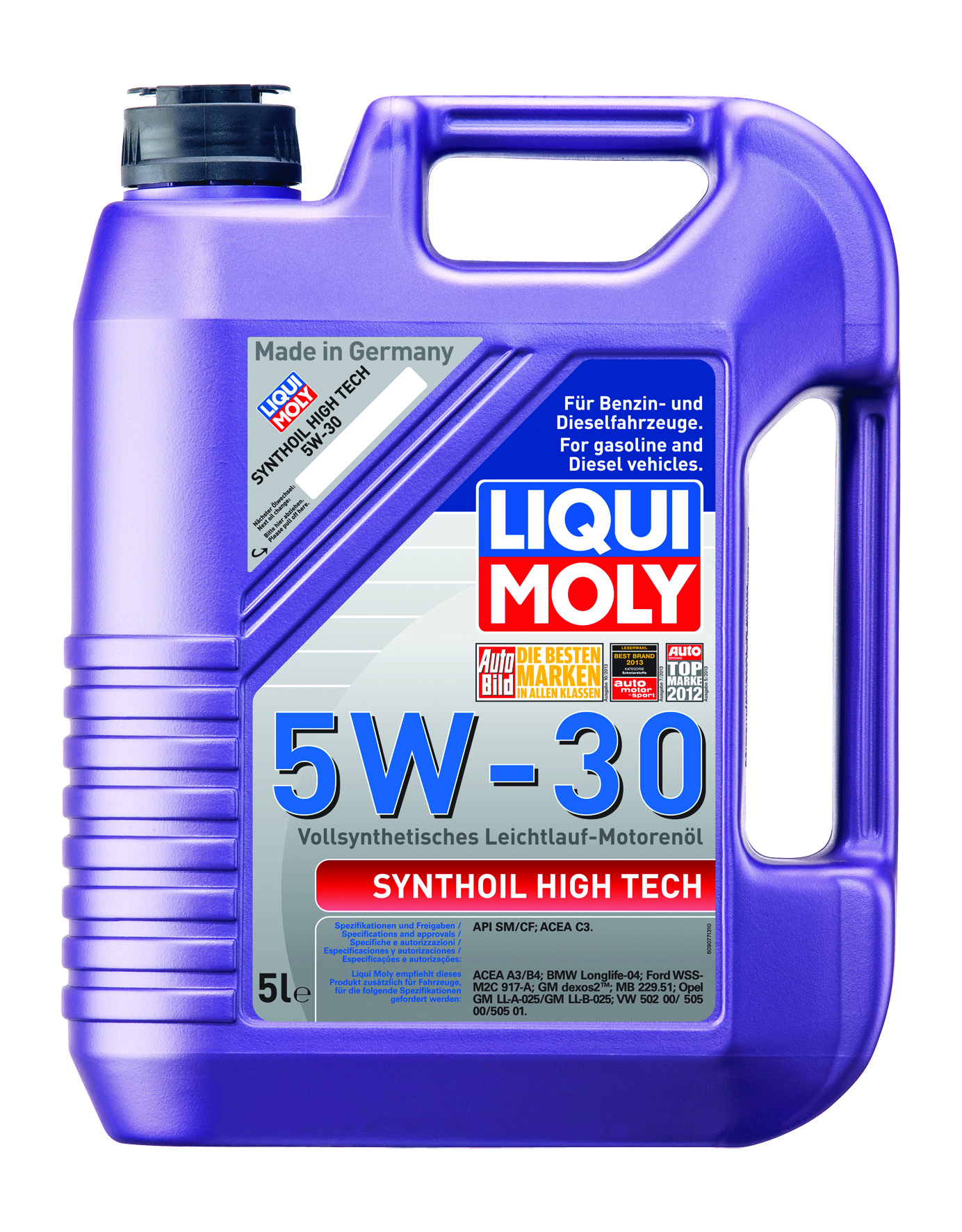 Купить LIQUI MOLY 9077 Моторное масло Liqui moly Synthoil High Tech 5W-30 5л