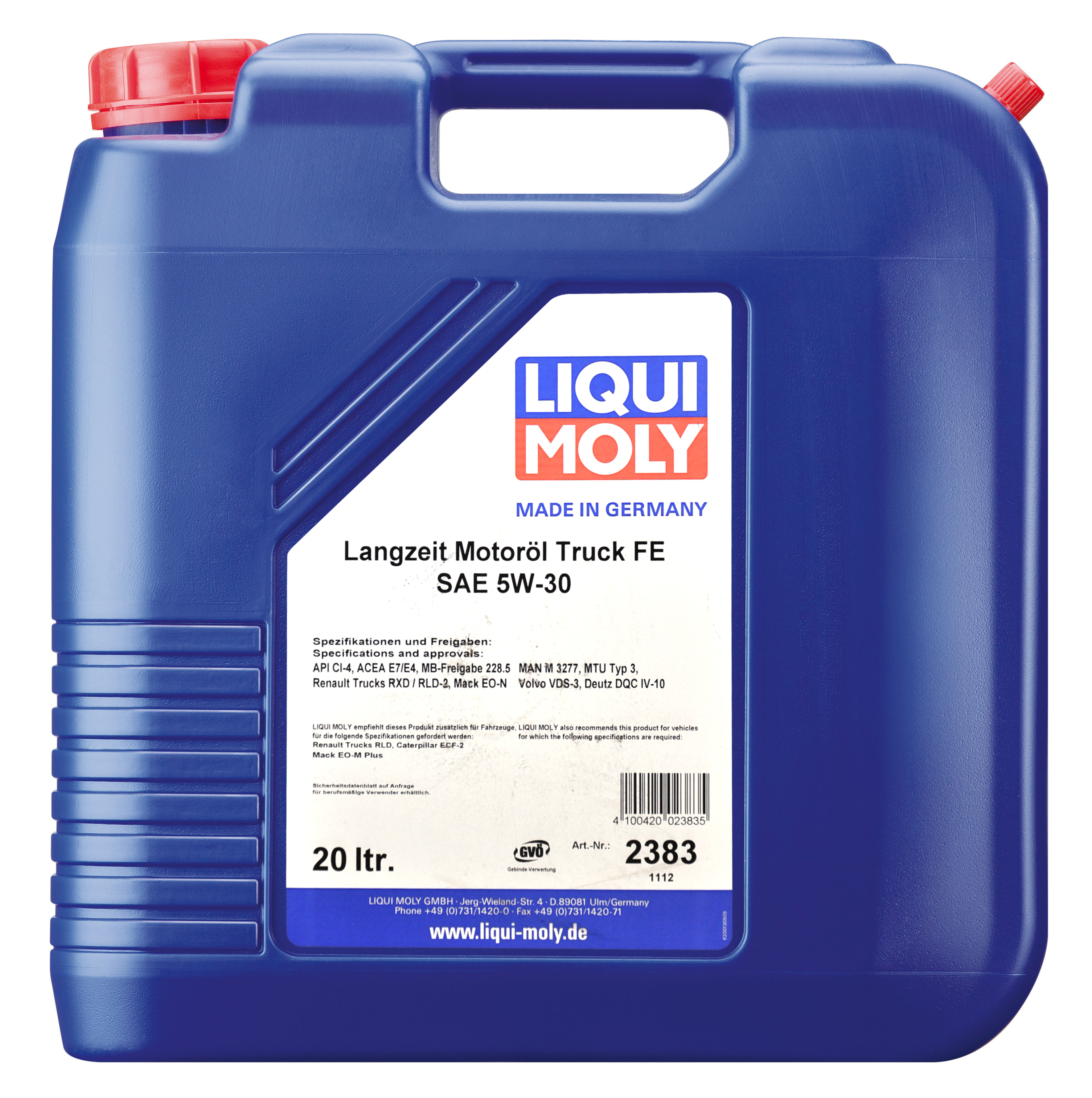 Купить LIQUI MOLY 2383 Моторное масло Liqui moly Langzeit-Motoroil Truck FE 5W-30 20л