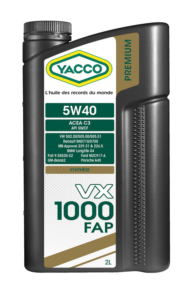 Купить YACCO 302524 Моторное масло Yacco VX 1000 FAP SN 5W-40 2л