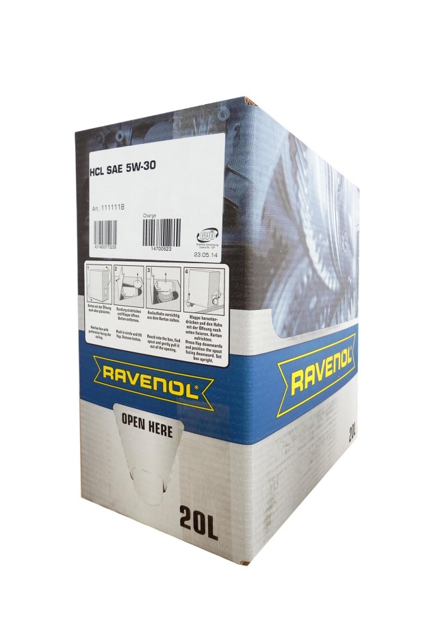 Купить RAVENOL 4014835773226 Моторное масло Ravenol HCL SAE 5W-30 20л