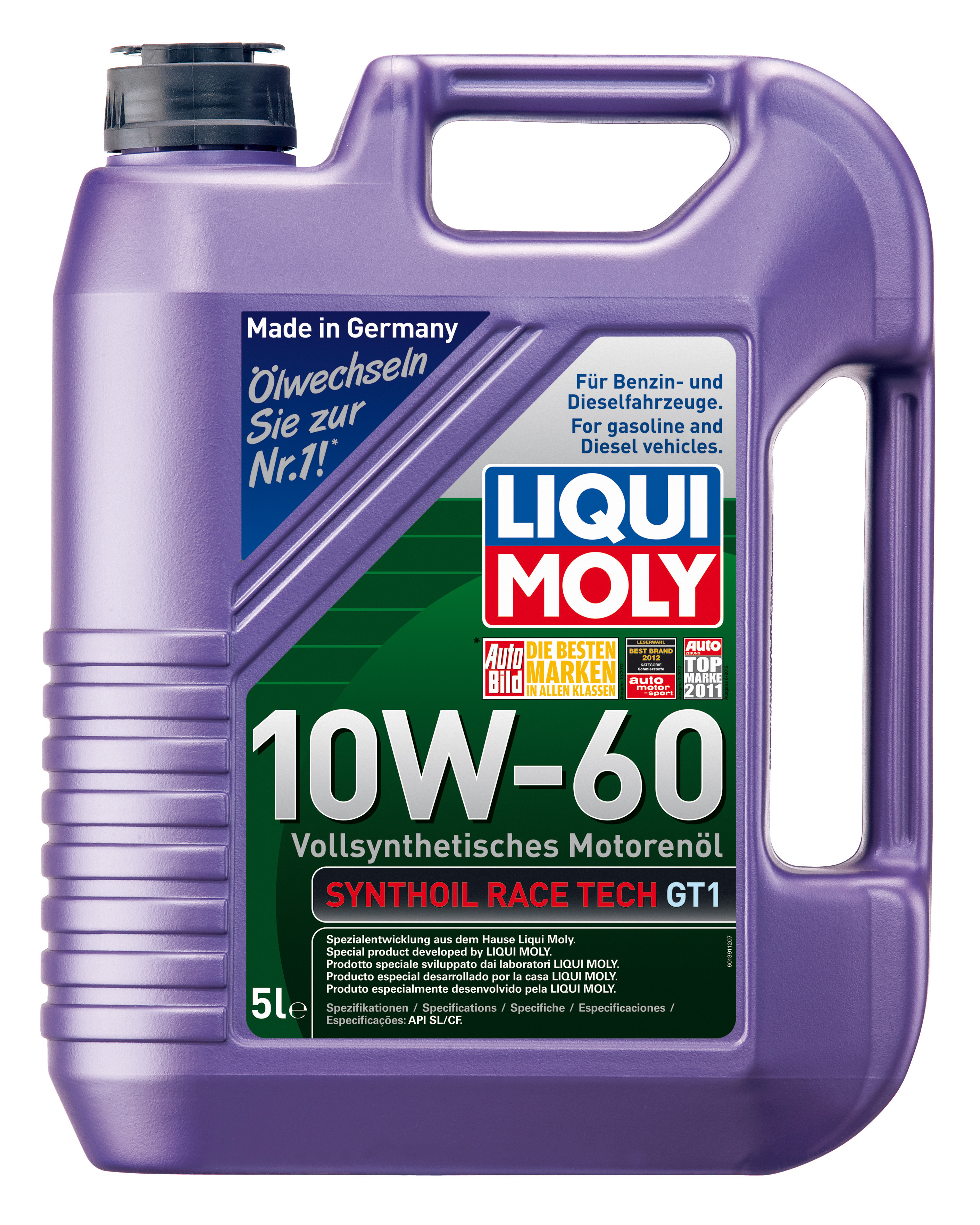 Купить LIQUI MOLY 1944 Моторное масло Liqui moly Synthoil Race Tech GT1 10W-60 5л